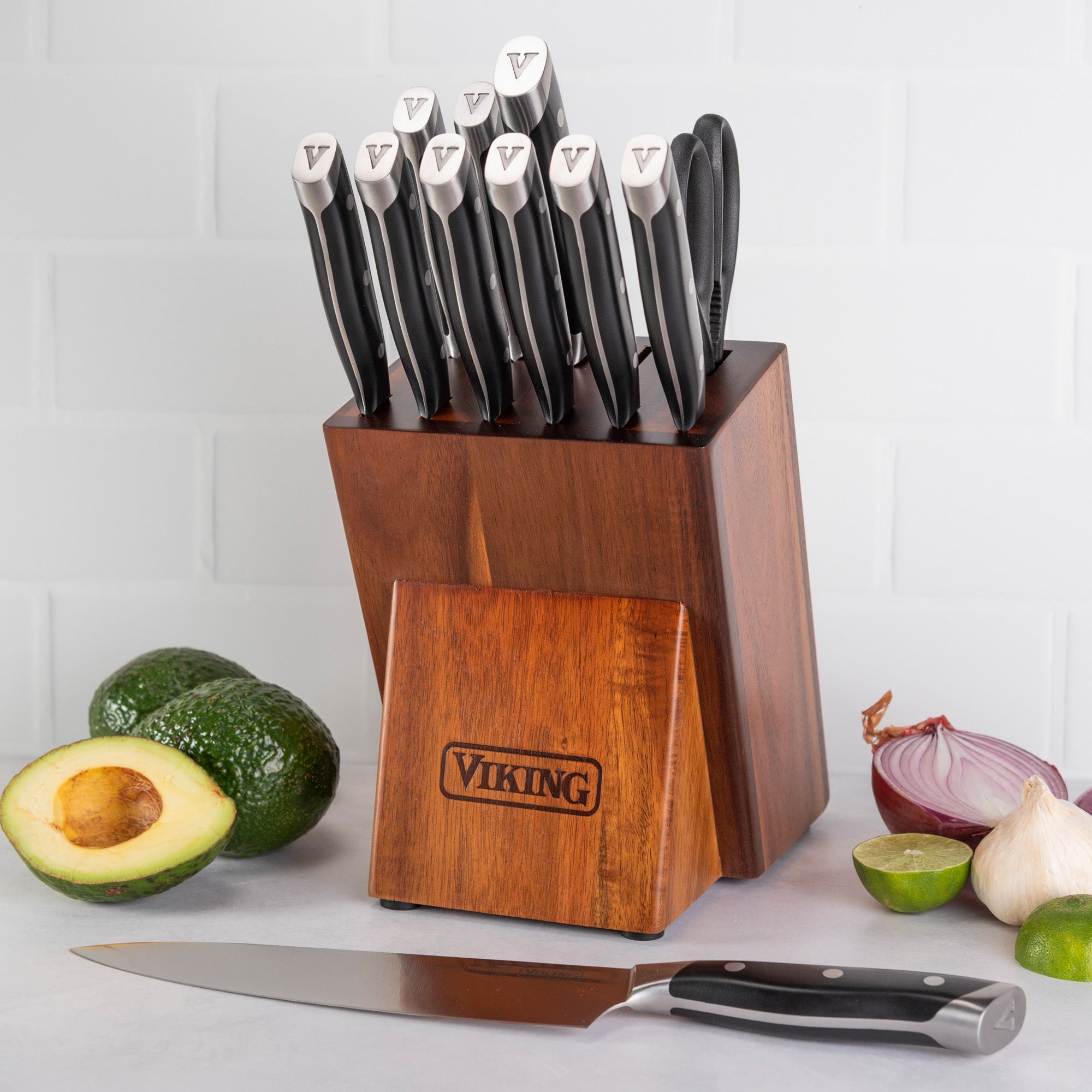 Viking 12-Piece Stainless Steel Forged Cutlery Block Set