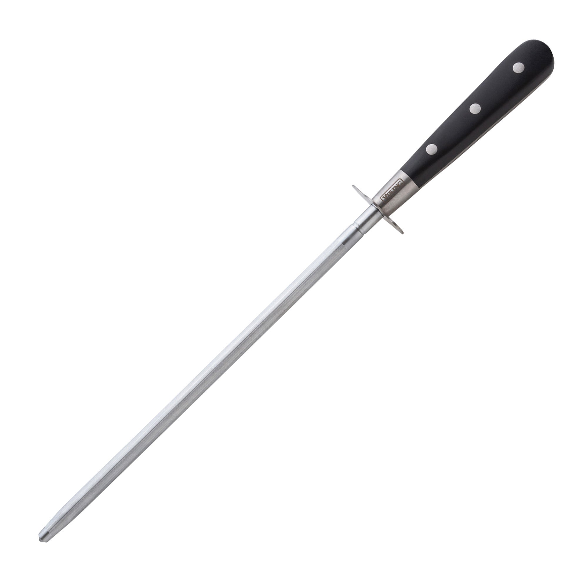 The Viking 15-Piece Stainless Steel Cutlery Set with Acacia Wood Block by Viking Culinary Products features durable knives and a honing steel, ideal for sharpening chef’s knives and keeping kitchen blades in top condition.
