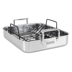 Product Image for Viking 3-Ply Stainless Steel Roaster with Rack