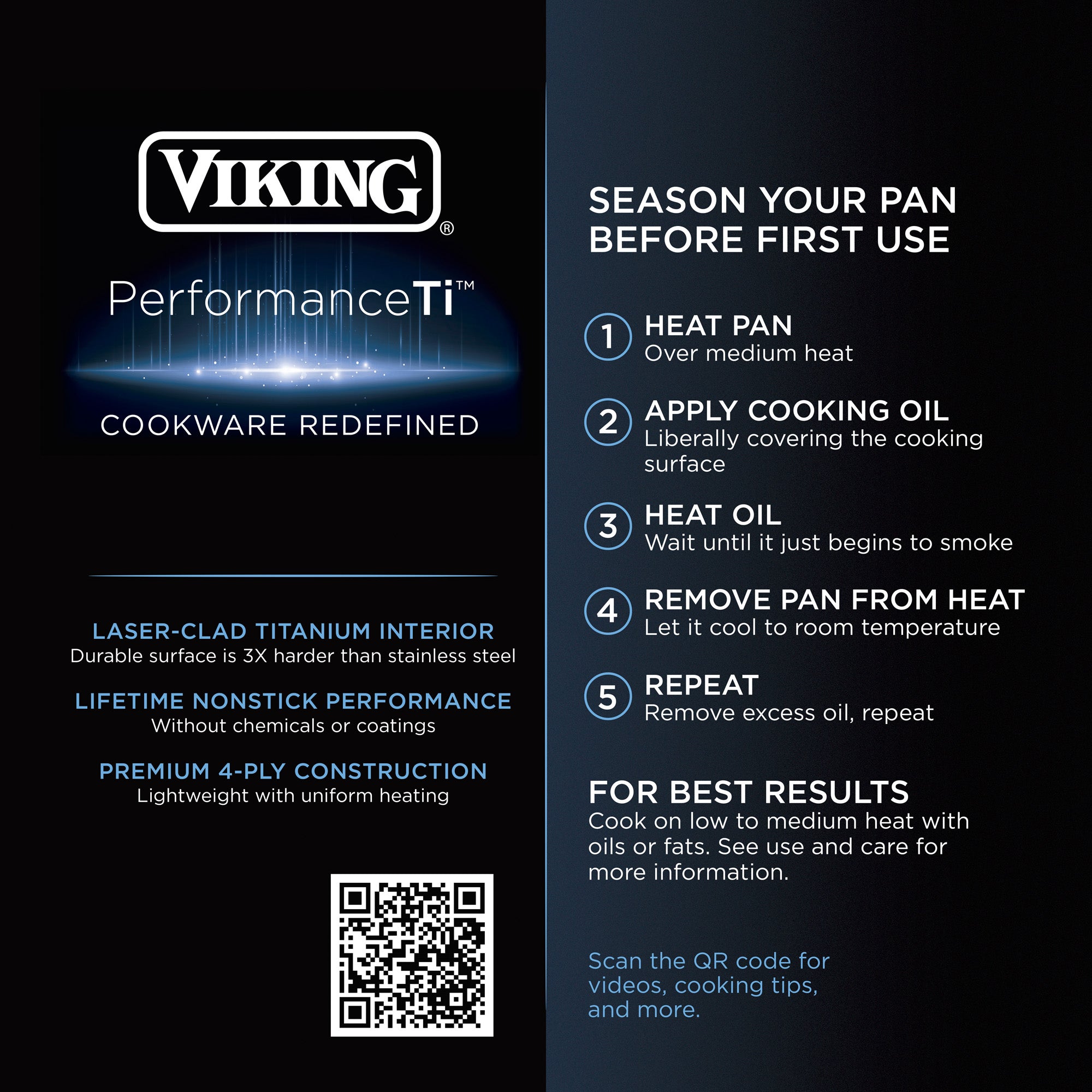 Viking PerformanceTi 4-Ply Titanium Saute Pan with Lid & Helper Handle