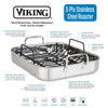 Viking 3-Ply Stainless Steel Roaster with Rack and Bonus Digital Thermometer