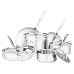 Product Image for Viking 3-Ply Stainless Steel 10-Piece Cookware Set with Metal Lids