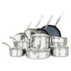 Viking 3-Ply Stainless Steel 15-Piece Cookware Set with Glass Lids