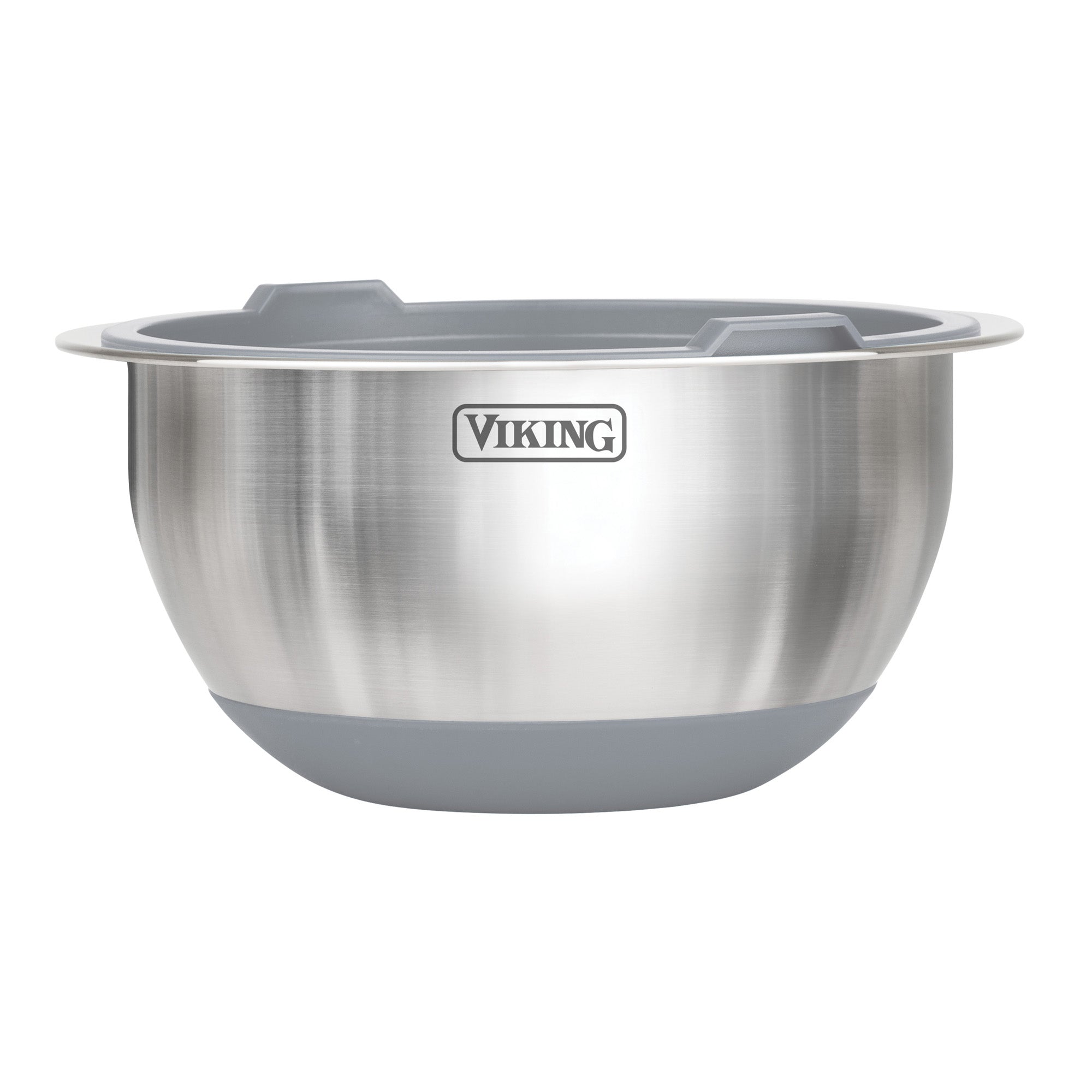 Viking 8-Piece Stainless Steel Mixing Bowl Set with Lids, Gray