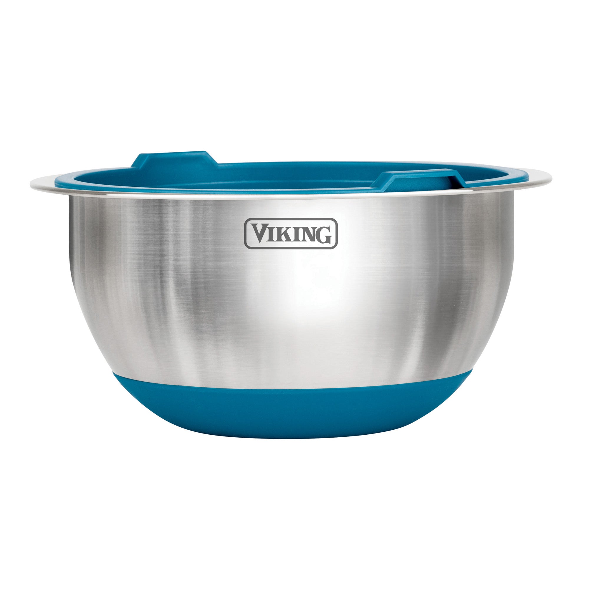 Viking 8-Piece Stainless Steel Mixing Bowl Set with Lids, Teal