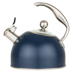 Product Image for Viking 2.6-Quart Slate Blue Stainless Steel Whistling Kettle with 3-Ply Base