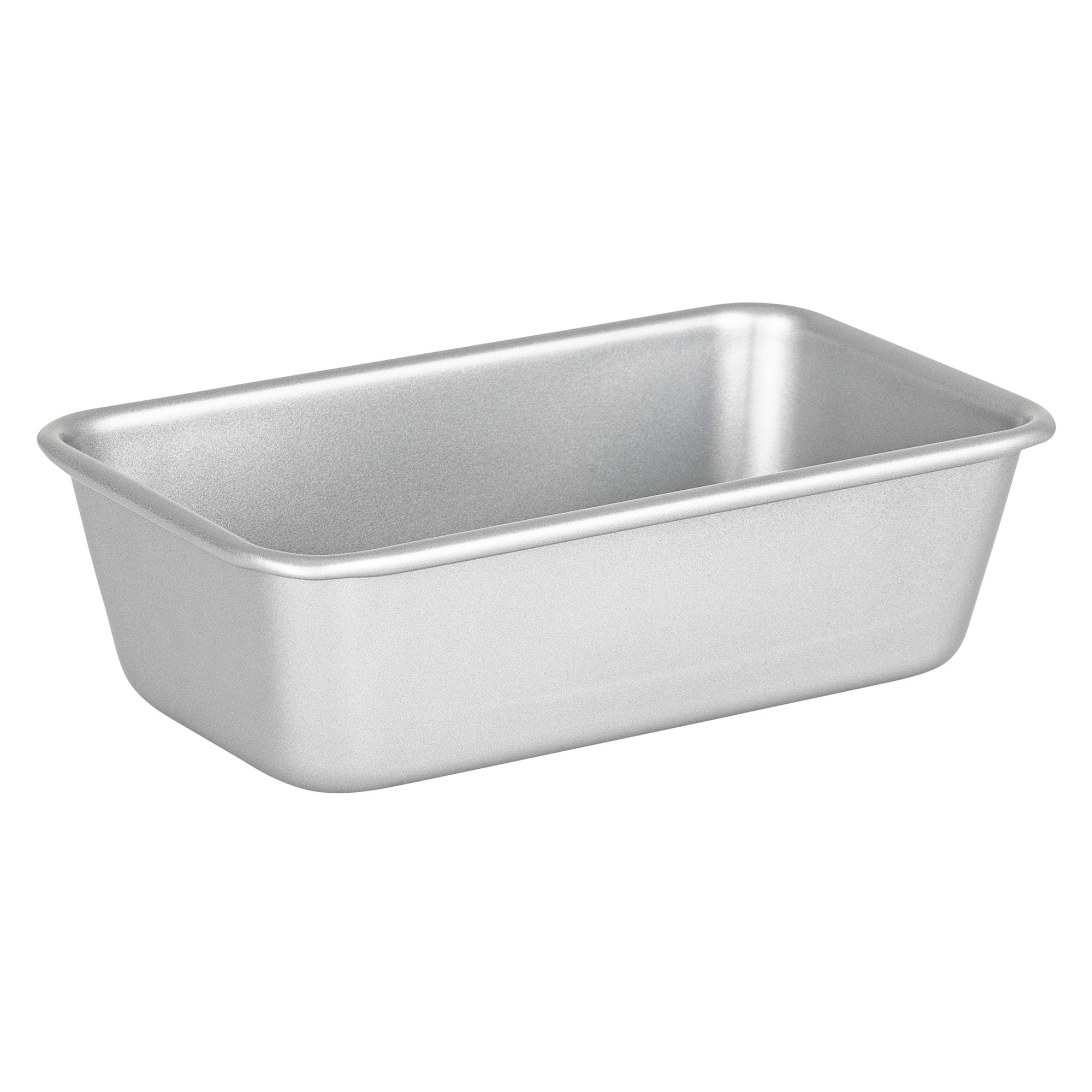 The Viking Aluminized Steel Nonstick 9-inch Loaf Pan by Viking Culinary Products, shown empty against a plain white background, features rounded edges and gently sloped sides—ideal for baking bread or cakes.