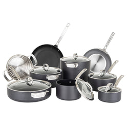 Product Image for Viking Hard Anodized Nonstick 15-Piece Cookware Set with Glass Lids