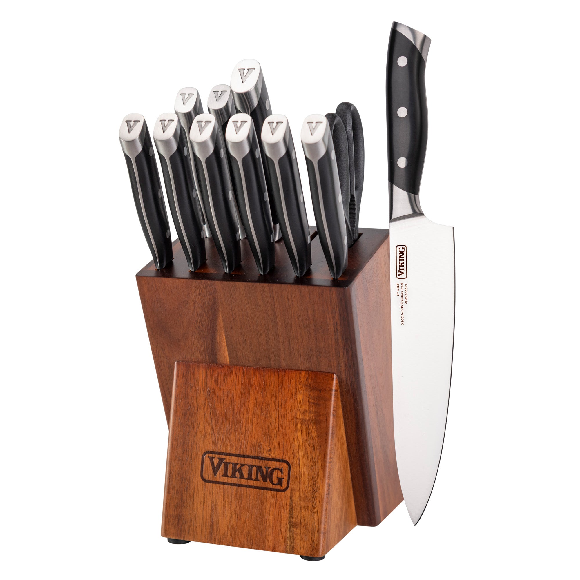 Viking 12-Piece Stainless Steel Forged Cutlery Block Set