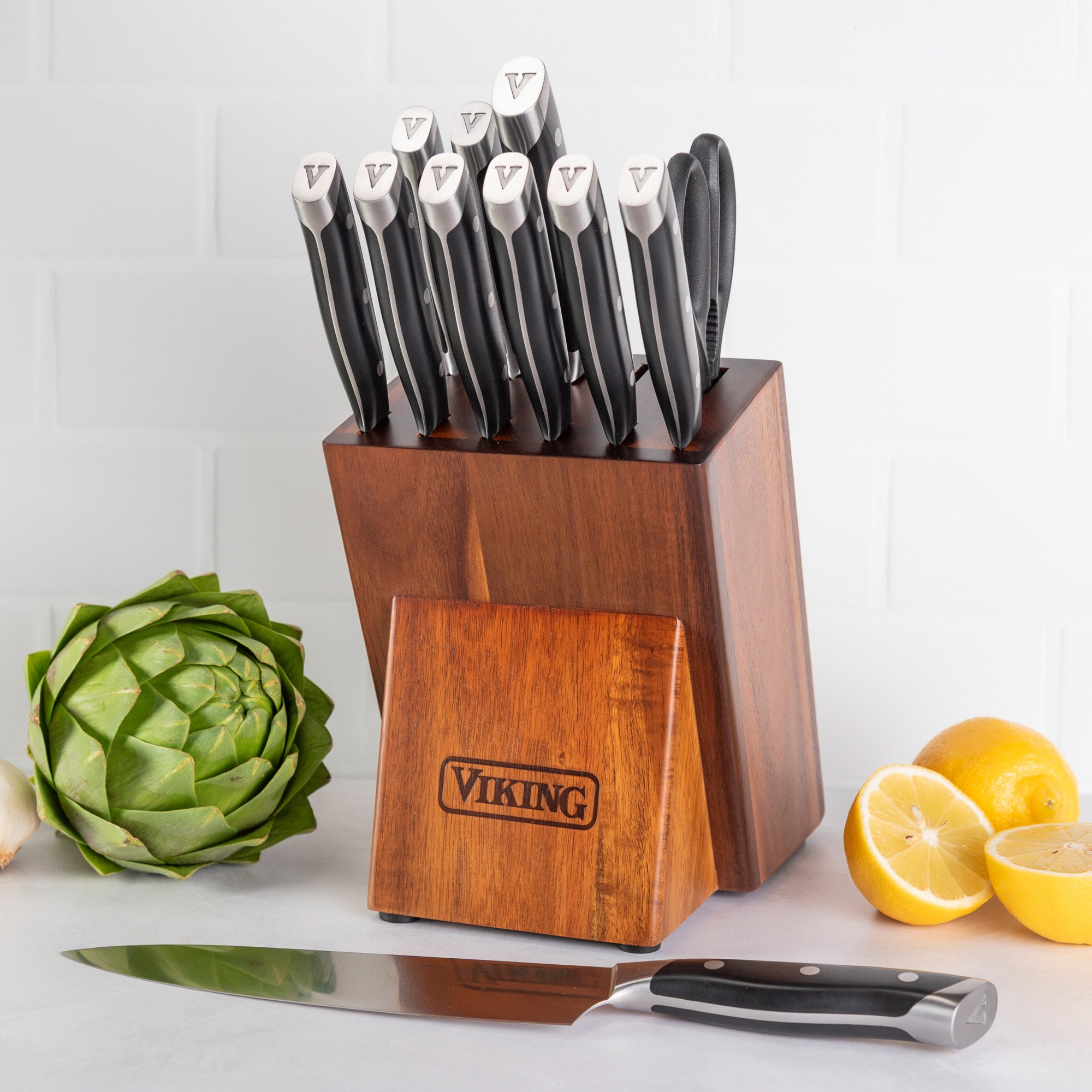 Viking 12-Piece Stainless Steel Forged Cutlery Block Set