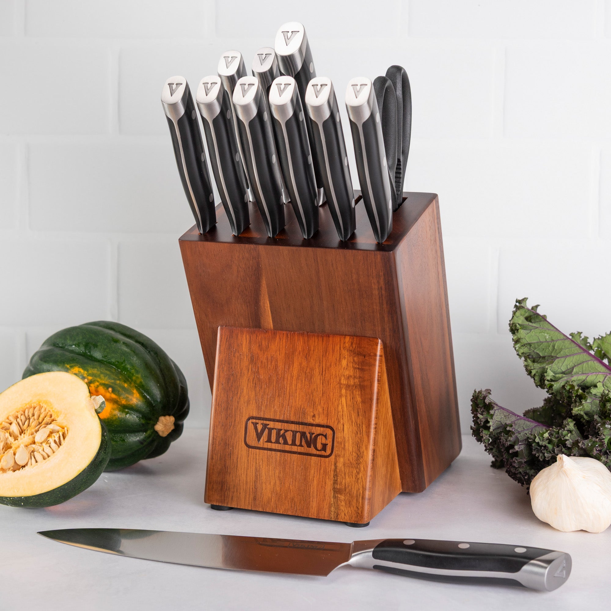 Viking 12-Piece Stainless Steel Forged Cutlery Block Set