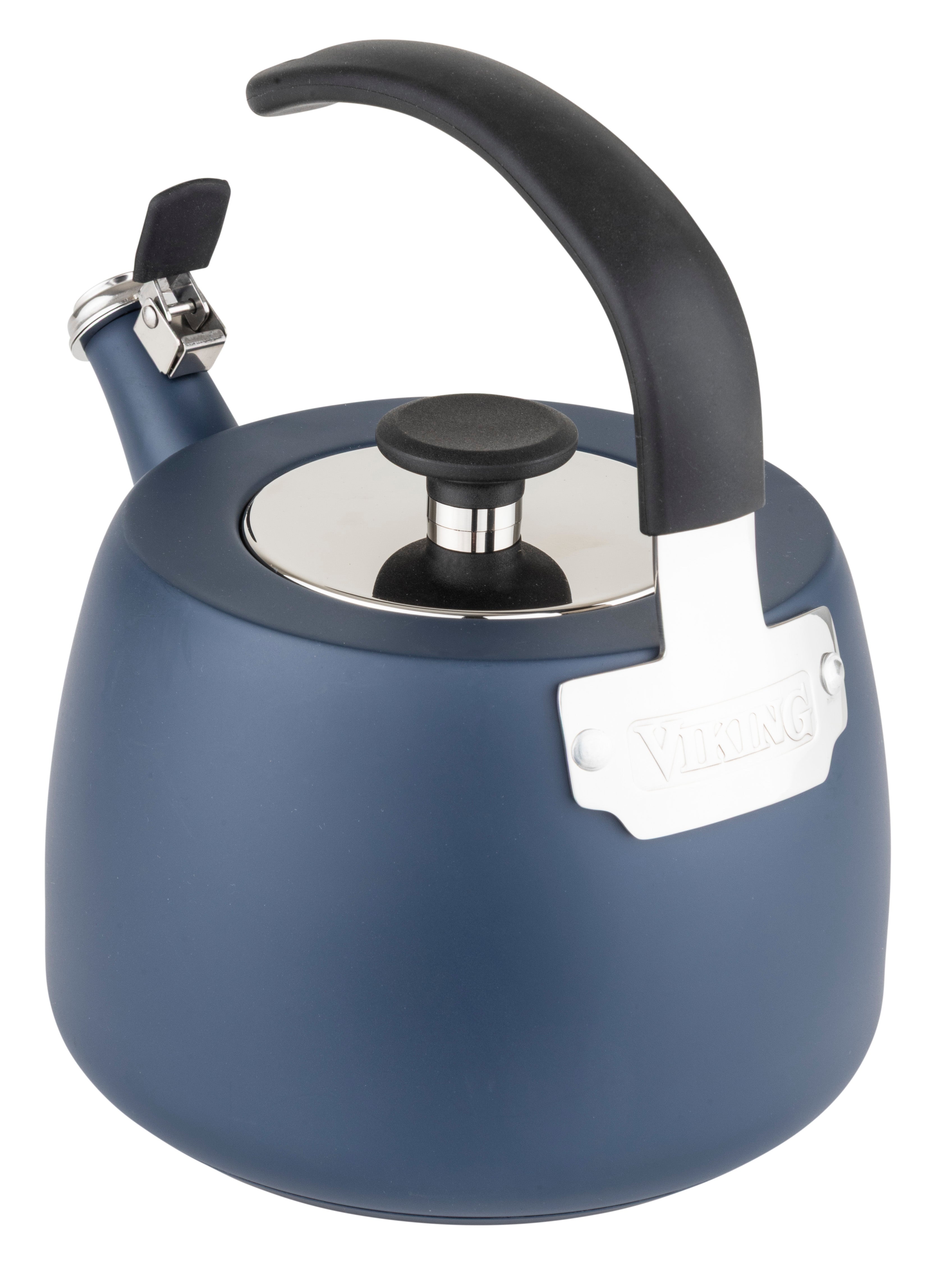 Viking 2.6 Qt Stainless Steel Modern Teakettle w/ 3-Ply Base, Slate Bl