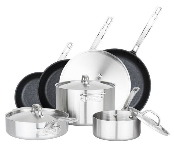 Viking Professional 5-Ply 10-piece Cookware Set with Nonstick Fry Pans