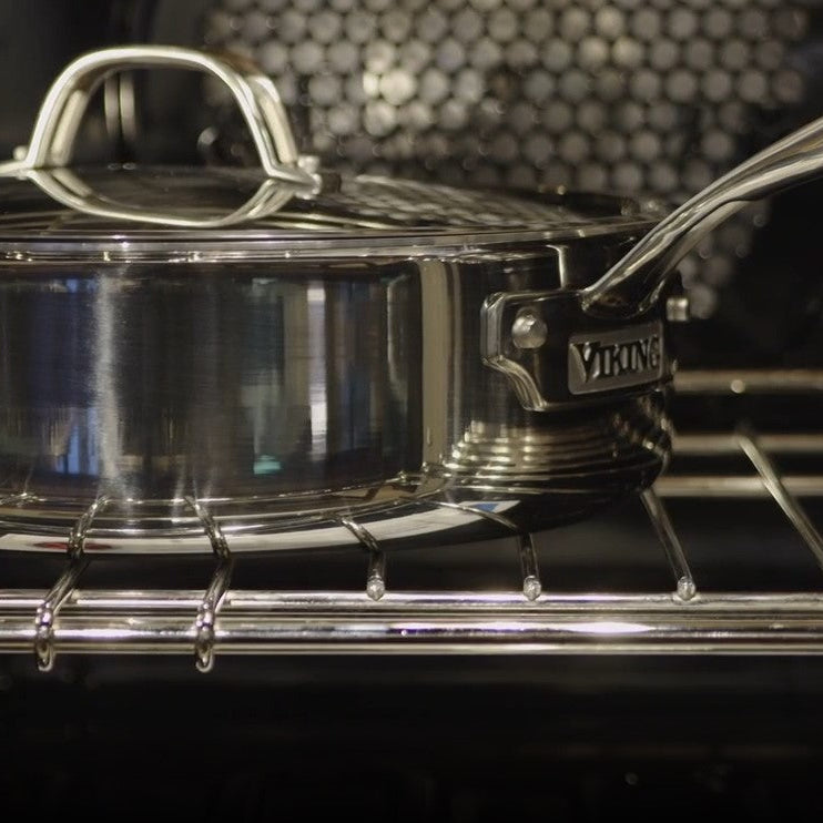 Viking PureGlide Pro 3-Ply 4.5-Quart Saute Pan with Glass Lid