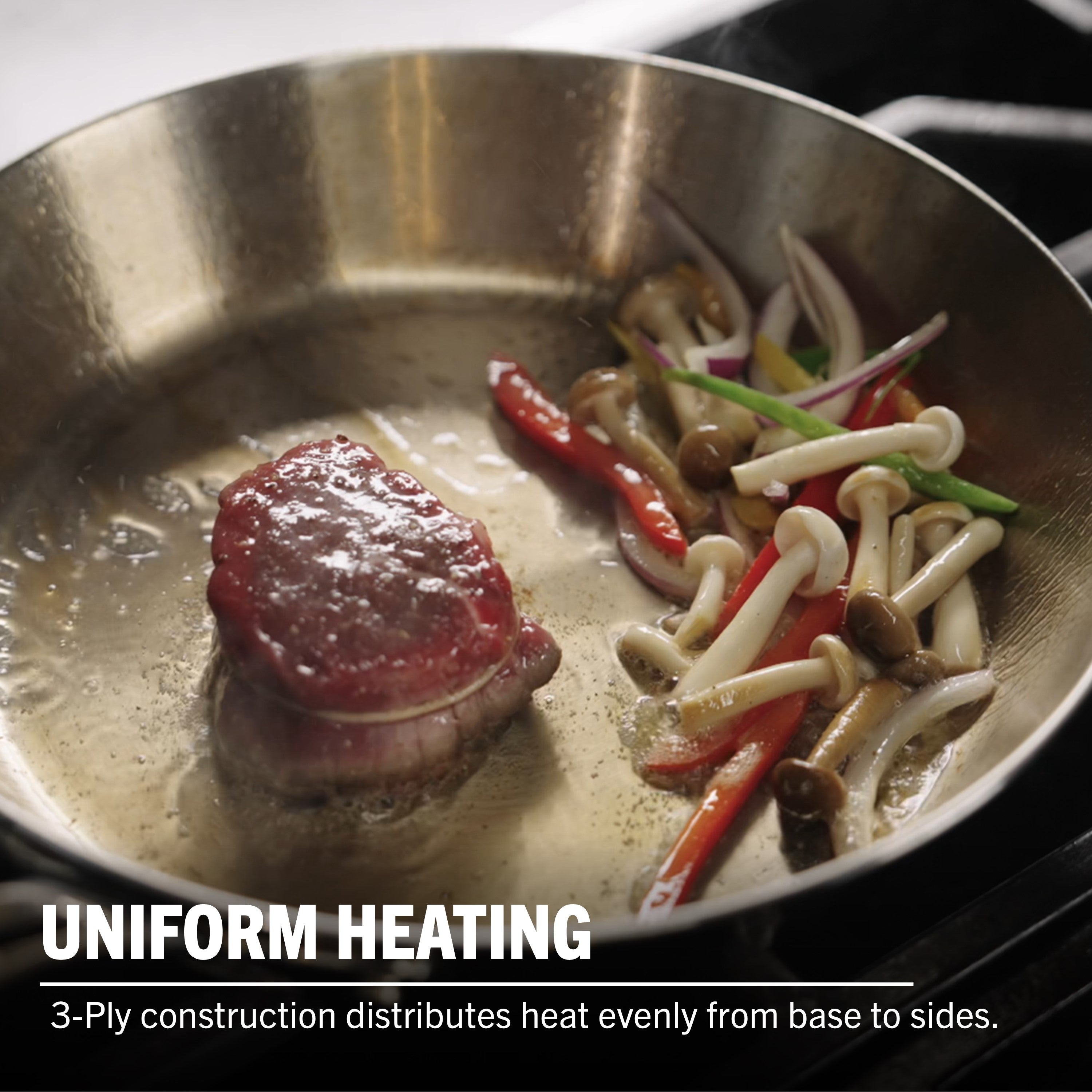 Viking Contemporary 3-Ply Stainless Steel 12-Inch Fry Pan