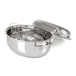 Product Image for Viking 3-Ply 8.5-Quart 3-in-1 Oval Roaster with Rack