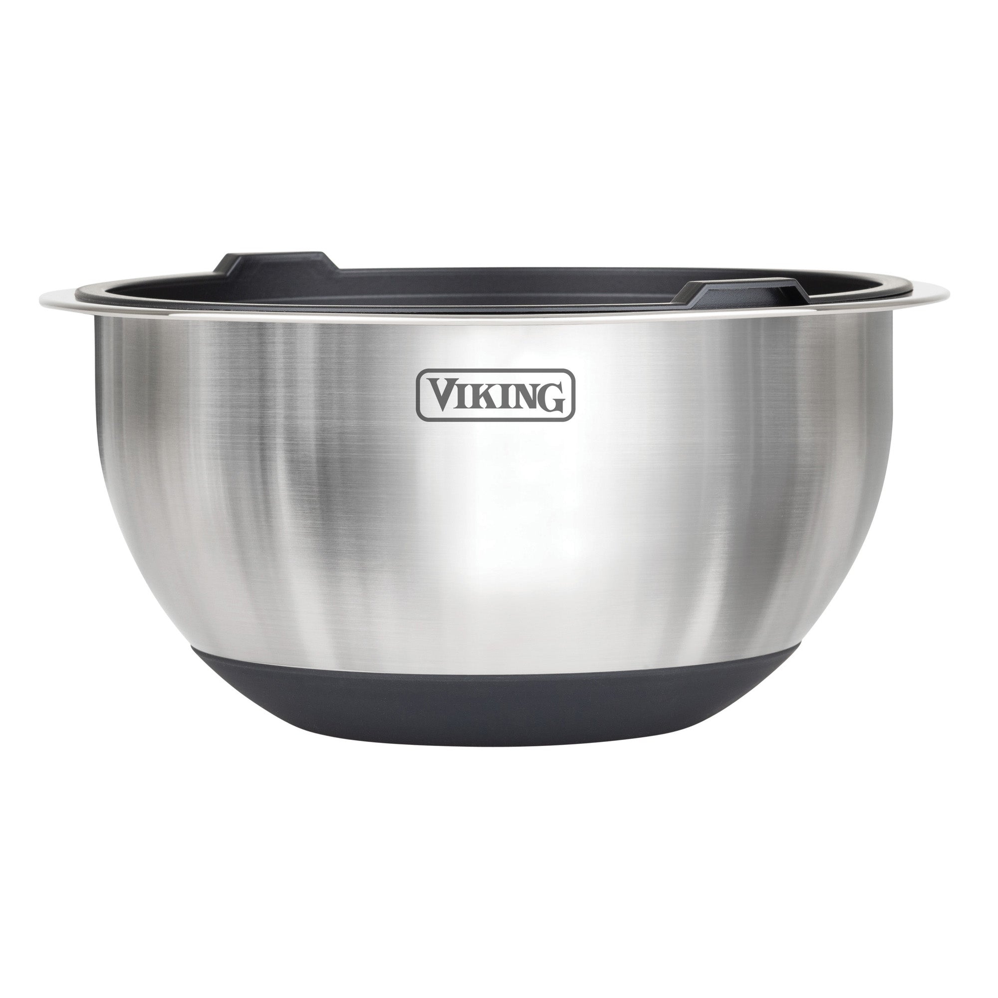 Viking 10-Piece Stainless Steel Mixing Bowl Set with Lids, Black