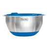 Viking 10-Piece Stainless Steel Mixing Bowl Set with Lids, Blue