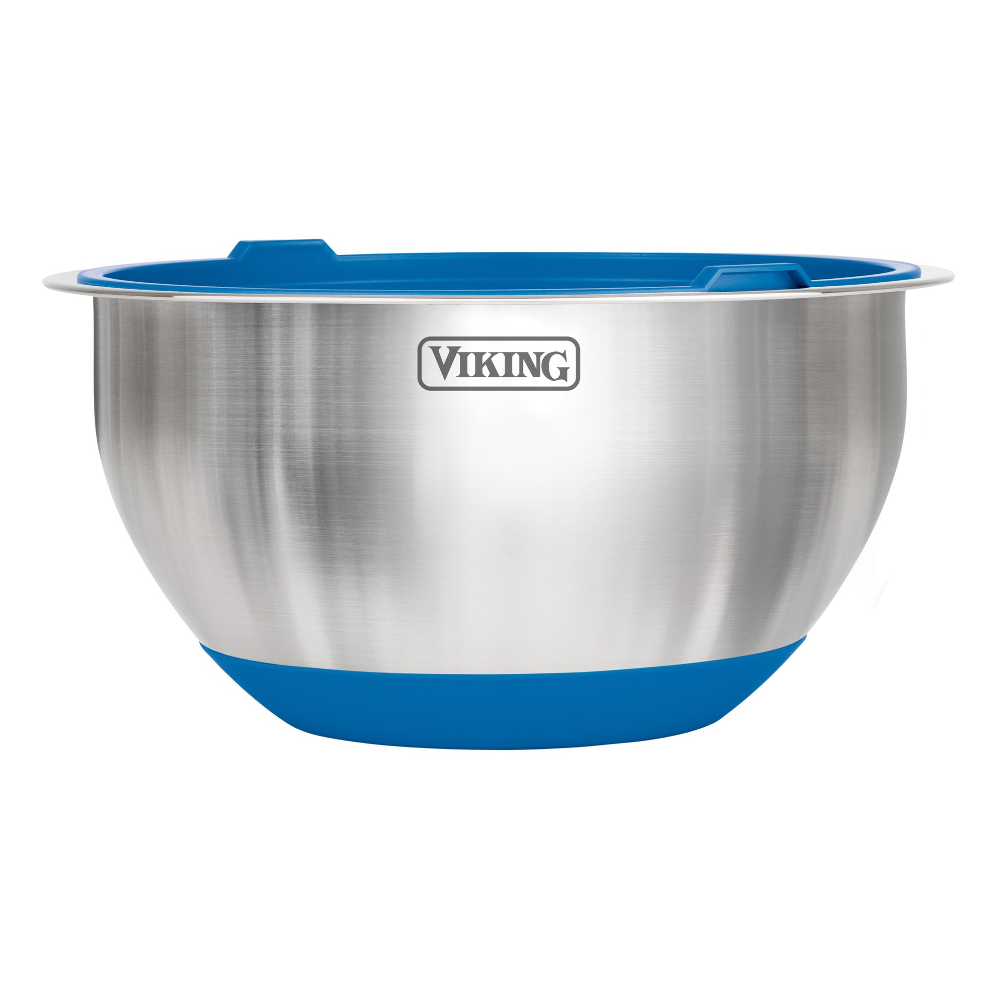Viking 10-Piece Stainless Steel Mixing Bowl Set with Lids, Blue
