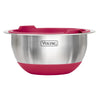 Viking 10-Piece Stainless Steel Mixing Bowl Set with Lids, Red
