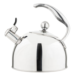 Product Image for Viking 2.6-Quart Mirrored Stainless Steel Whistling Kettle with 3-Ply Base