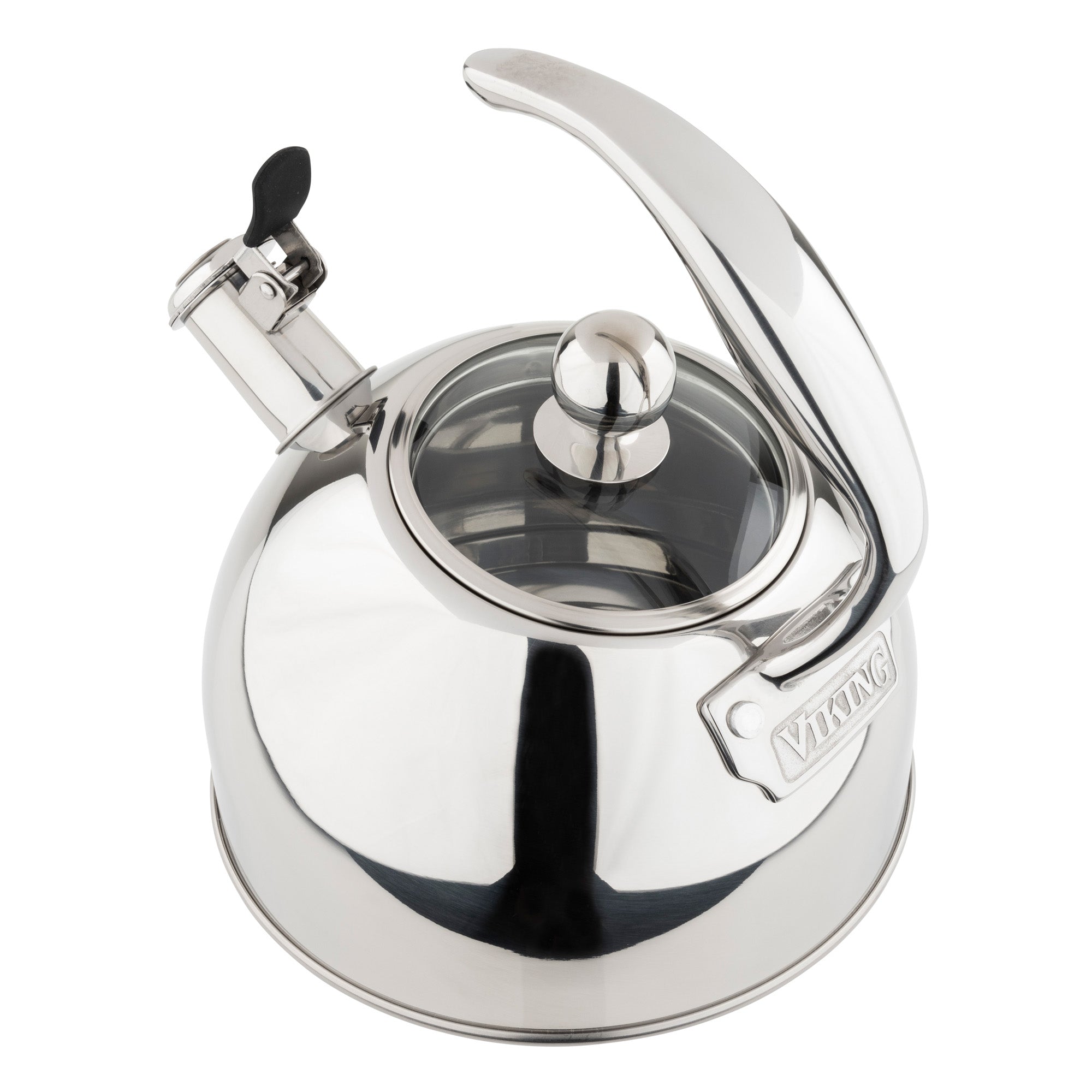 Viking 2.6-Quart Mirrored Stainless Steel Whistling Kettle with 3-Ply –  Viking Culinary Products