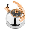 Viking 2.6-Quart Stainless Steel and Copper Whistling Kettle with 3-Ply Base