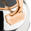 Viking 2.6-Quart Stainless Steel and Copper Whistling Kettle with 3-Ply Base