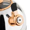 Viking 2.6-Quart Stainless Steel and Copper Whistling Kettle with 3-Ply Base