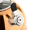 Viking 2.6-Quart Rose Gold Stainless Steel Whistling Kettle with 3-Ply Base
