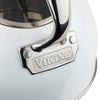 Viking 2.6-Quart White Stainless Steel Tea Kettle with 3-Ply Base