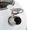 Viking 2.6-Quart White Stainless Steel Tea Kettle with 3-Ply Base