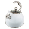 Viking 2.6-Quart White Stainless Steel Tea Kettle with 3-Ply Base