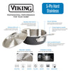 Viking 5-Ply 10-Piece Hard Anodized Stainless Steel Cookware Set with Stainless Lids