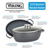Viking 3-In-1 8.6-Quart Die Cast Oval Roaster with Casserole/Saute Pan and Glass Basting Lid