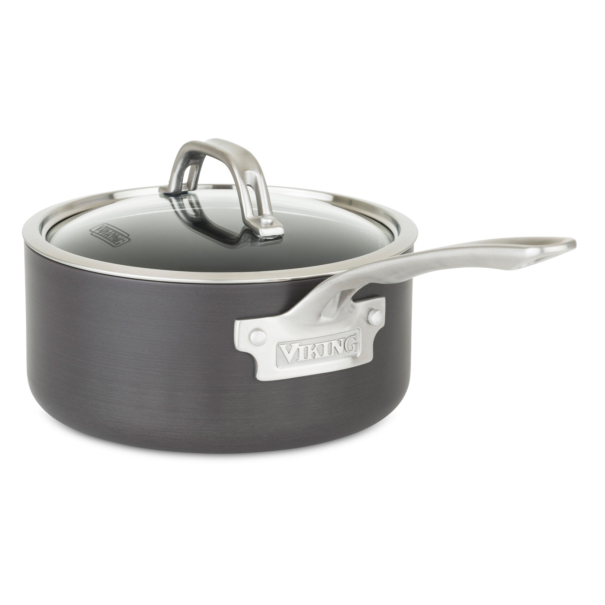 BIALETTI 3 Quart Stock Pot, Sauce Pan with Lid - Nonstick Anodized Aluminum