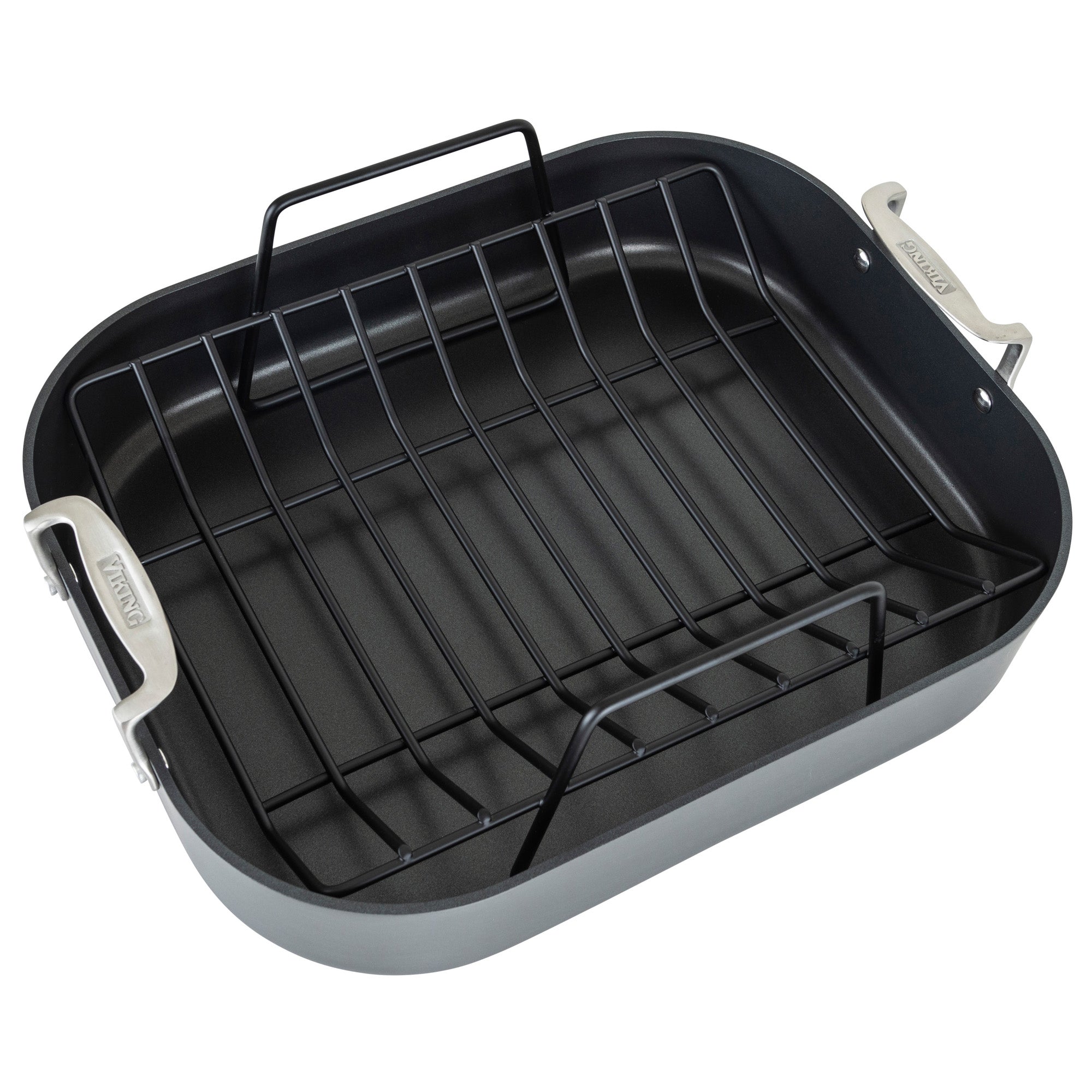 Viking Hard Anodized Nonstick Roaster with Rack and Bonus Carving Set
