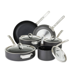 Product Image for Viking Hard Anodized Nonstick 10-Piece Cookware Set with Glass Lids