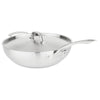 Viking Professional 5-Ply Stainless Steel 12-Inch/5.6-Quart Chef's Pan with Metal Lid