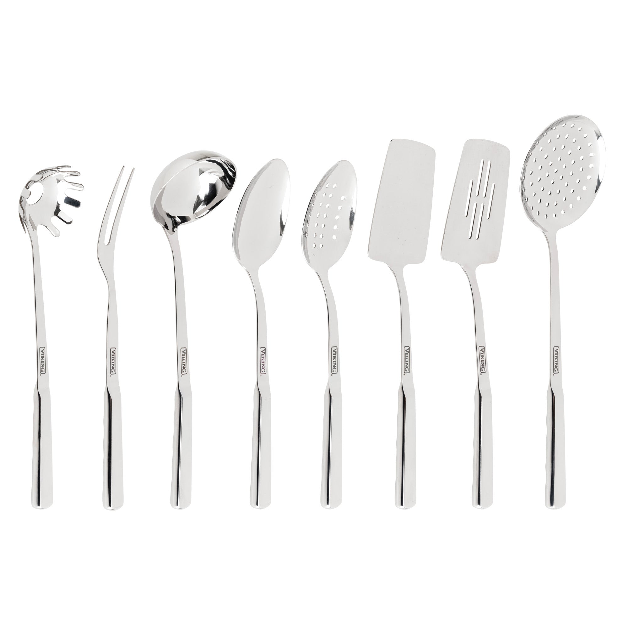 Viking 8 Piece Stainless Steel Utensil Set, Silver