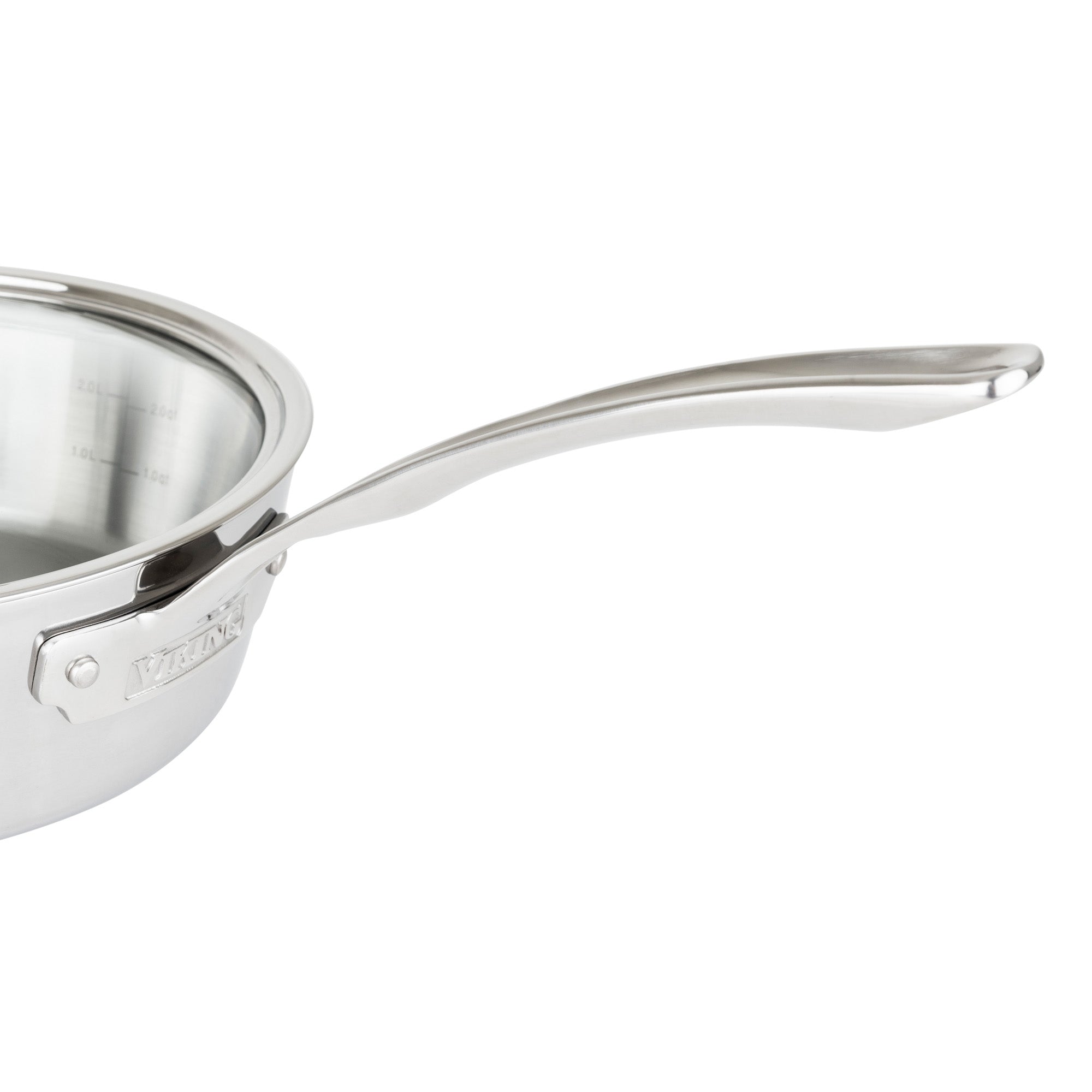 Viking Contemporary 3-Ply Stainless Steel 7-Piece Cookware Set with Glass Lids