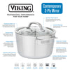Viking Contemporary 3-Ply 3.4-Quart Sauce Pan with Glass Lid