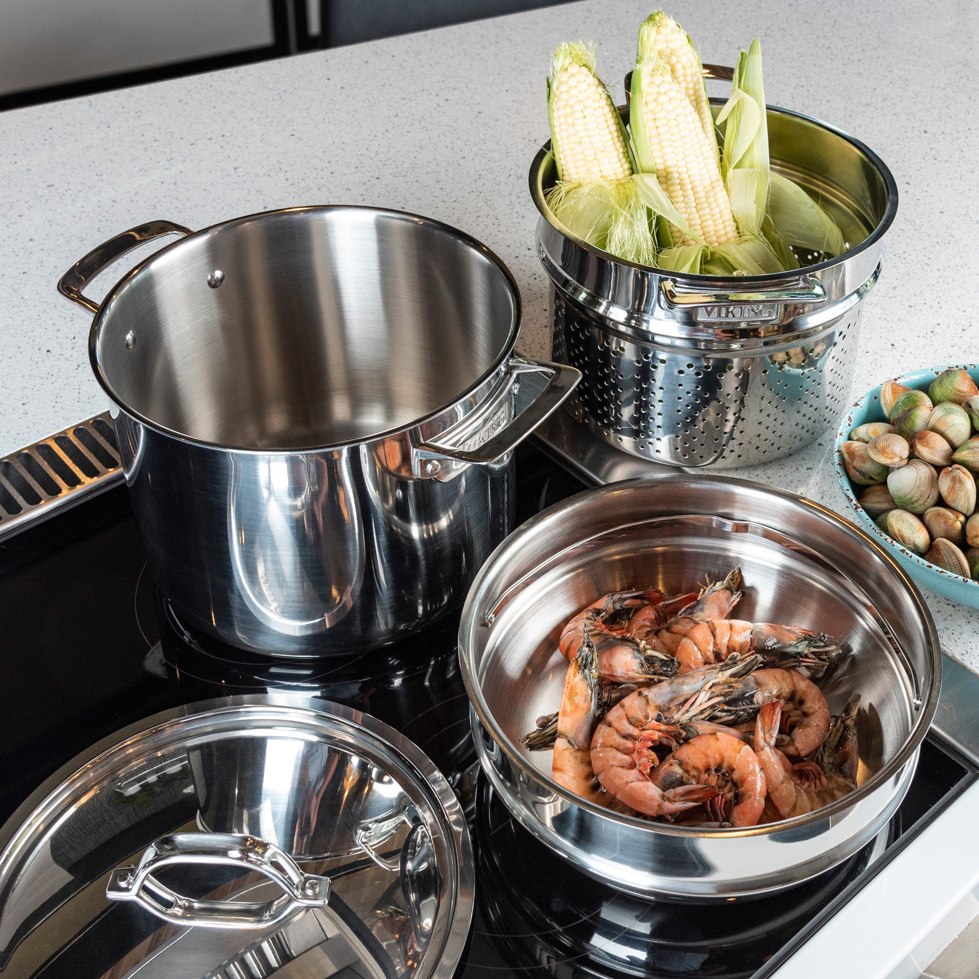 Stainless Steel Stock Pot 6, 8, and 12 QT - Made In