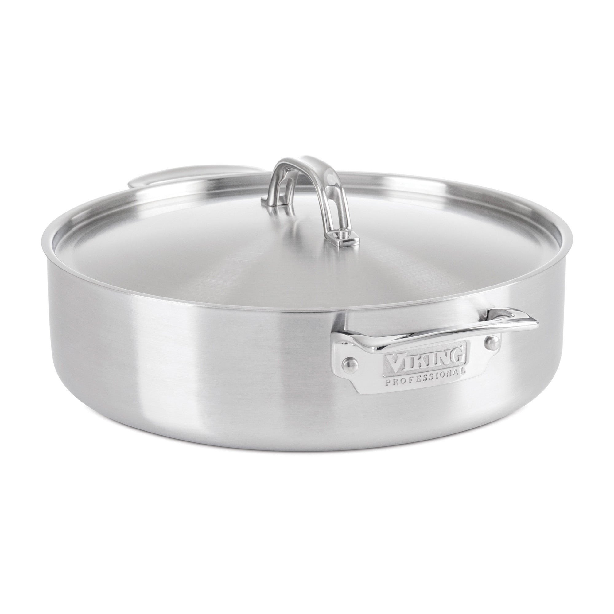 Viking Professional 5-Ply Stainless Steel 6.4-Quart Casserole Pan