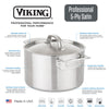 Viking Professional 5-Ply Stainless Steel 3.4-Quart Sauté Pan with Metal Lid