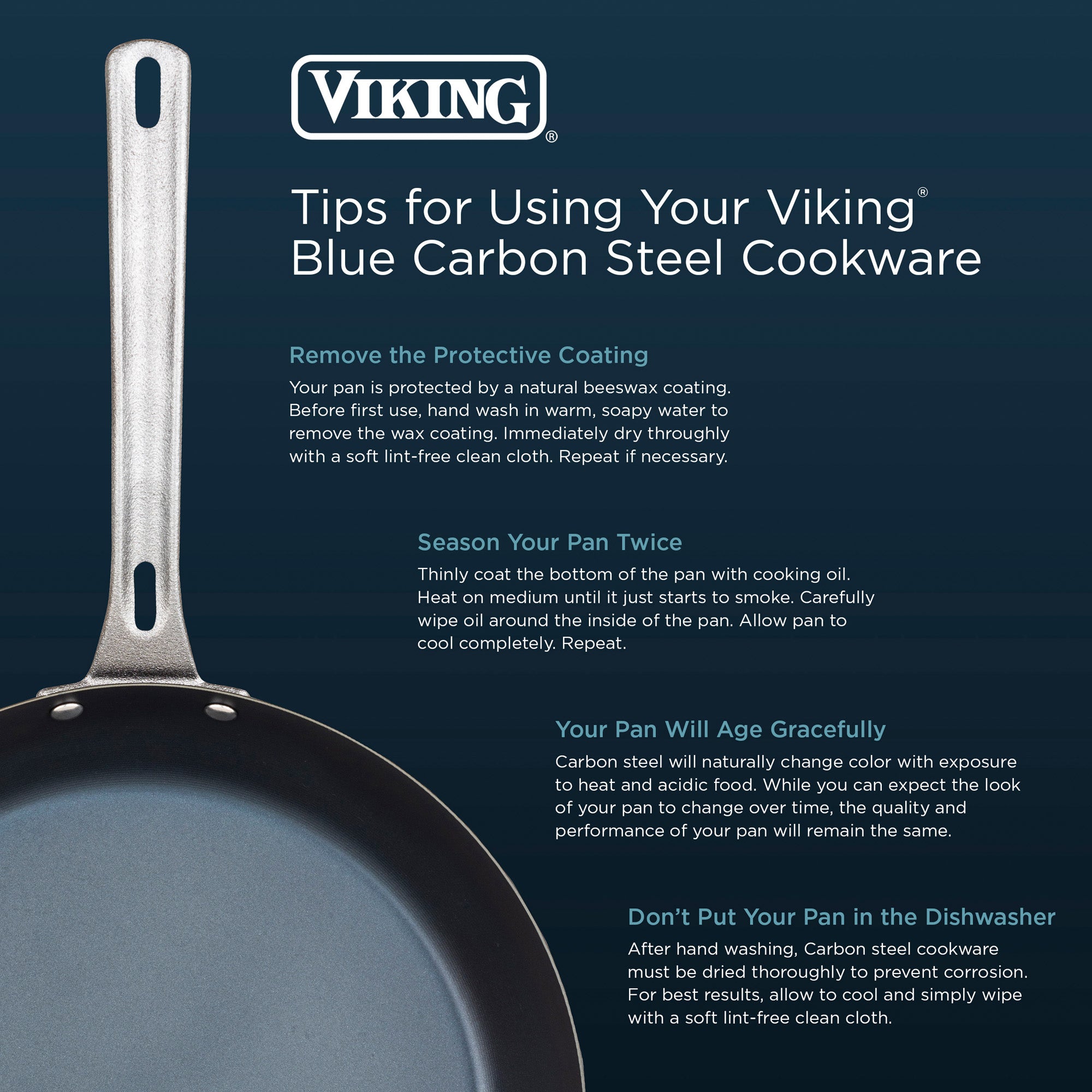 Viking Blue Carbon Steel Fry Pan 10