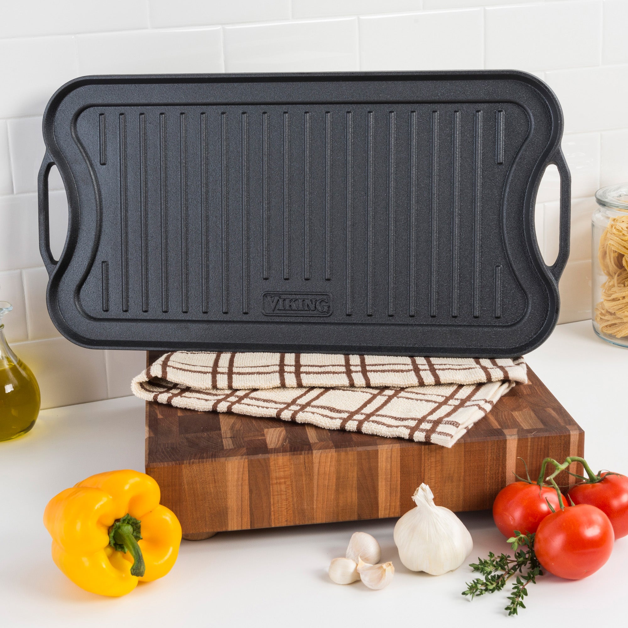 Viking Cast Iron 20 Reversable Grill/Griddle Pan