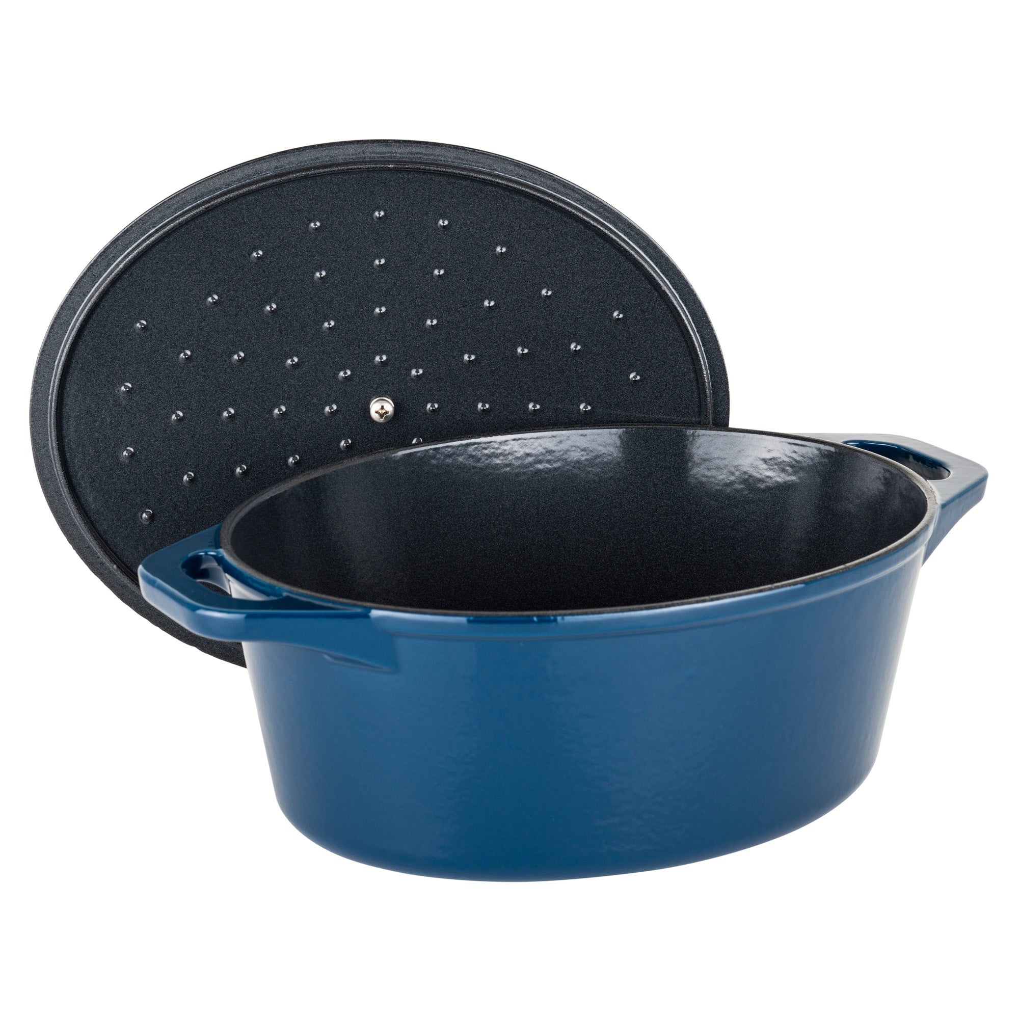 Viking Enameled Cast Iron 7-Quart Oval Roaster, Blue – Viking