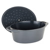 Viking Cast Iron 7-Quart Oval Roaster-Gray