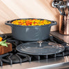 Viking Cast Iron 7-Quart Oval Roaster-Gray